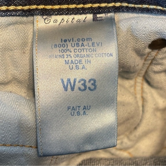 Levi’s Capital E Men’s 33 Hesher Regular Straight Distressed Jeans Made in USA - Picture 8 of 8